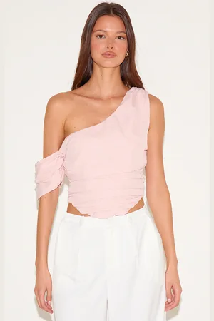 PRETTYLITTLETHING Woven Drape Corset