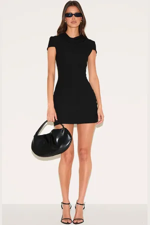 PRETTYLITTLETHING Soft Touch High Neck Cowl Bodycon Dress