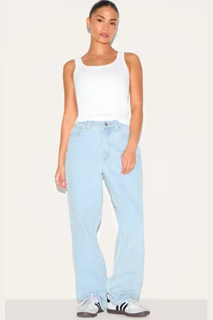 PRETTYLITTLETHING Petite High Waist Straight Leg Jeans