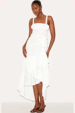 PRETTYLITTLETHING Strappy Ruched Detail Maxi Dress