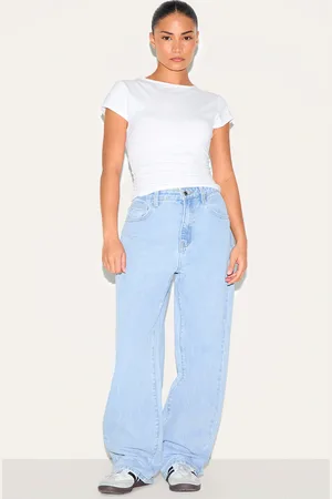 PRETTYLITTLETHING Petite High Waist Boyfriend Jean