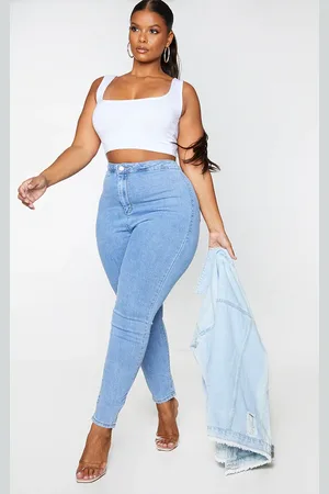 PRETTYLITTLETHING Plus Disco Skinny Jeans