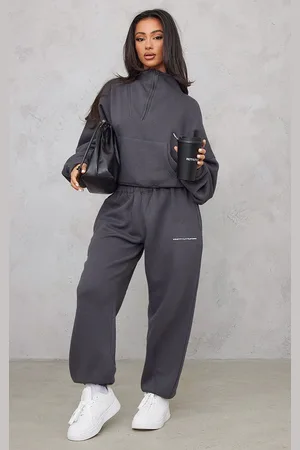 PRETTYLITTLETHING Petite Charcoal Jogger