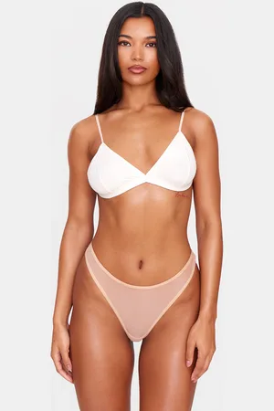 PRETTYLITTLETHING Nude Mesh Pack of 3 Basic Thongs