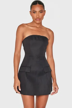 PRETTYLITTLETHING Bandeau Pocket Detail Shift Dress