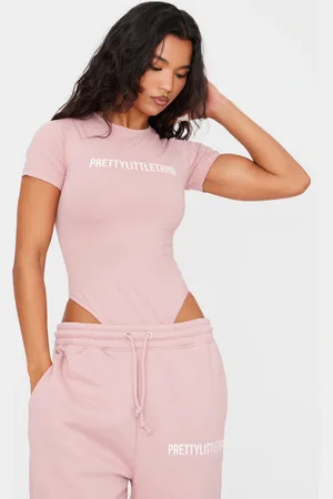 PRETTYLITTLETHING Logo Short Sleeve Bodysuit