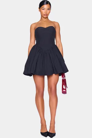 PRETTYLITTLETHING Bandeau Corset Detail Shift Dress