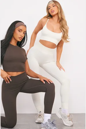 PRETTYLITTLETHING Bone Seamless High Waist Gym Leggings