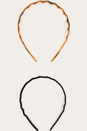 PRETTYLITTLETHING And Brown 2 Pack Zig Zag Headband