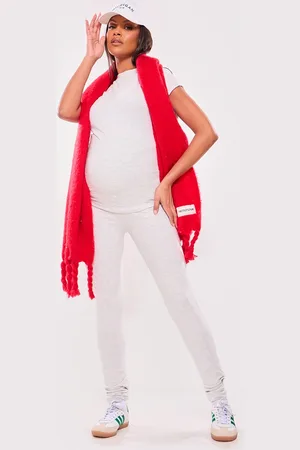 PRETTYLITTLETHING Maternity Marl Over The Bump Leggings