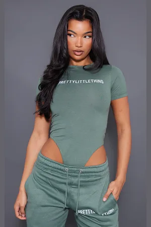 PRETTYLITTLETHING Logo Short Sleeved Bodysuit