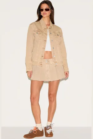 PRETTYLITTLETHING Washed Corduroy Denim Mid Rise Pleated Mini Skirt