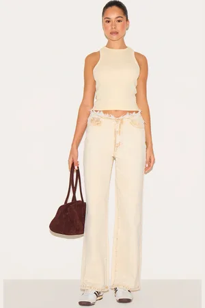 PRETTYLITTLETHING Low Rise No Waistband Straight Leg
