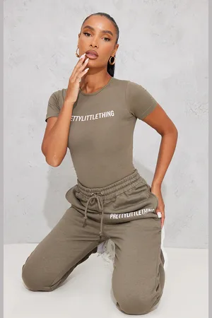 PRETTYLITTLETHING Logo Short Sleeve Bodysuit