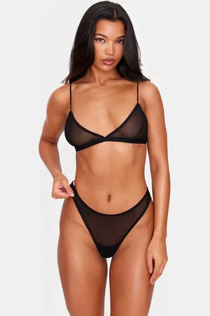 PRETTYLITTLETHING Mesh Pack of 3 Basic Thongs