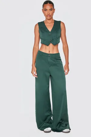 PRETTYLITTLETHING Woven Double Belt Loop Suit Trousers