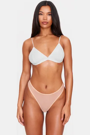 PRETTYLITTLETHING Nude Mesh Pack of 5 Basic Thongs