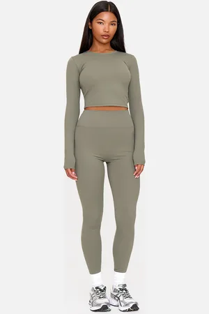 PRETTYLITTLETHING Olive Sculpt Super High Waist Leggings