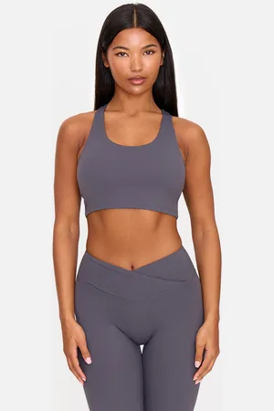 PRETTYLITTLETHING Charcoal Ultimate Sculpt Double Layer Padded Sports Bra