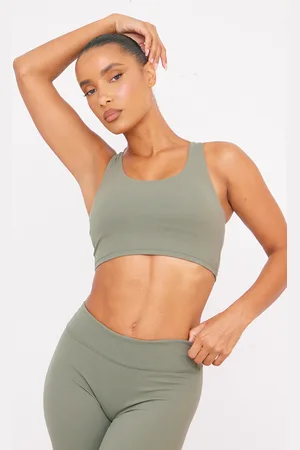 PRETTYLITTLETHING Olive Ultimate Sculpt Double Layer Padded Sports Bra