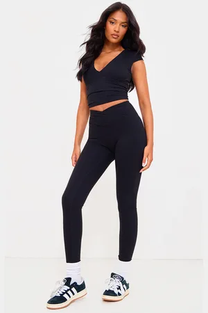 PRETTYLITTLETHING Tall Contour Sculpt Wrap Over Leggings
