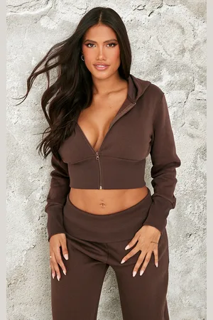 PRETTYLITTLETHING Shape Fitted Cropped Hoodie