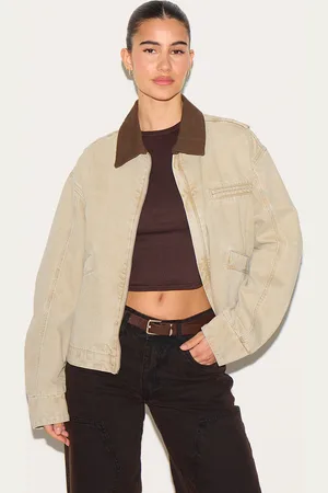 PRETTYLITTLETHING Seam Detail Boxy Denim Carpenter Jacket
