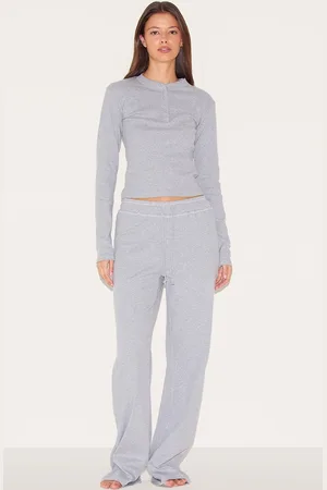 PRETTYLITTLETHING Ribbed Long Sleeve Long Pj Set