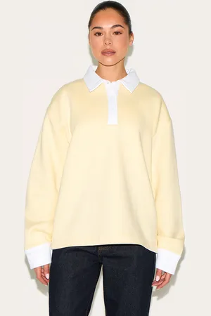 PRETTYLITTLETHING Oversized Polo Sweatshirt