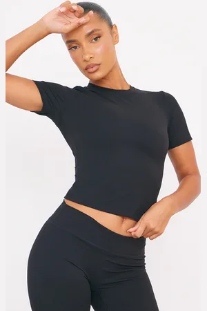 PRETTYLITTLETHING Ultimate Sculpt Longline Short Sleeve Gym Top