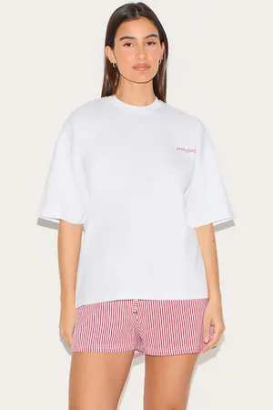 PRETTYLITTLETHING Stripe Oversized Tee Short PJ Set