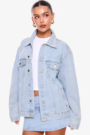 PRETTYLITTLETHING Oversized Boyfriend Denim Jacket