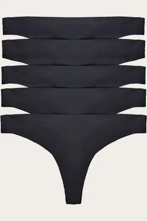 PRETTYLITTLETHING 5 Pack No Vpl Thongs
