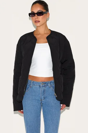 PRETTYLITTLETHING Zip Up Quilted Jacket