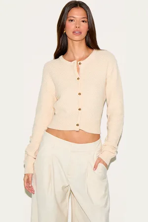 PRETTYLITTLETHING Cream Knitted Cardigan