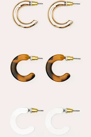 PRETTYLITTLETHING Slim Hoop Multi-pack Earrings