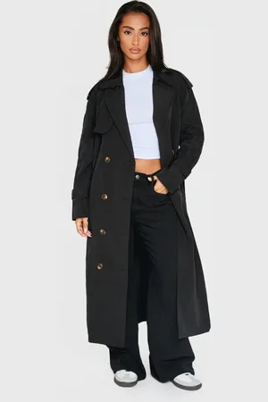 PRETTYLITTLETHING Petite Oversized Trench Coat