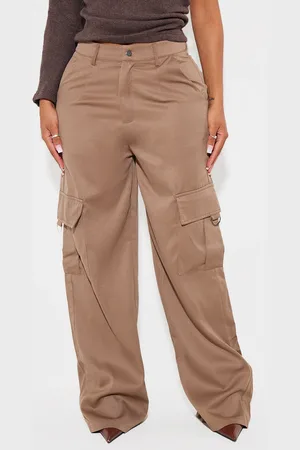 PRETTYLITTLETHING Shape Buckle Detail Cargo Wide Leg Trousers