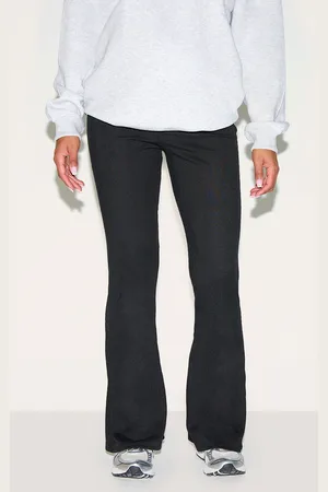 PRETTYLITTLETHING Maternity Ribbed Flared Leggings
