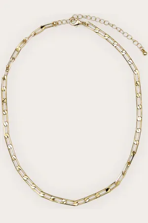 PRETTYLITTLETHING Real Gold Plated Long Link Necklace