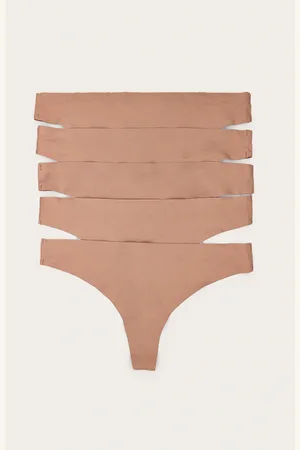 PRETTYLITTLETHING Nude 5 Pack No Vpl Thongs