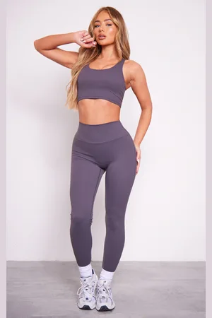 PRETTYLITTLETHING Charcoal Ultimate Sculpt High Waist Gym Leggings