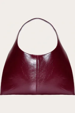 PRETTYLITTLETHING Burgundy Pu Circle Handle Shoulder Bag