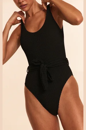 PRETTYLITTLETHING Crinkle Tie Waist Detail Swimsuit