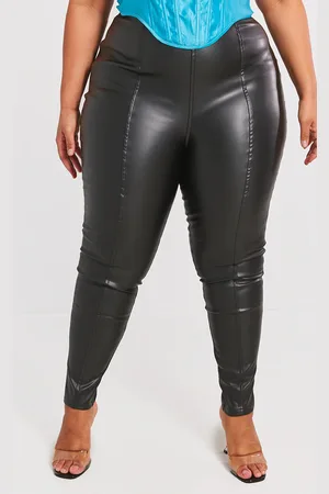 PRETTYLITTLETHING Plus Faux Leather Stretch Leggings