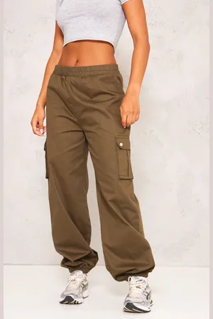 PRETTYLITTLETHING Khaki Pocket Detail Cargo Trousers