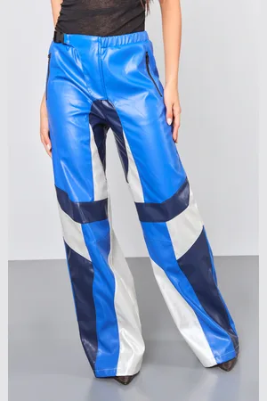 PRETTYLITTLETHING Faux Leather Panel Detail Motorcross Trousers