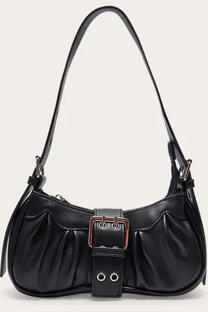PRETTYLITTLETHING PU Eyelet Buckle Shoulder Bag