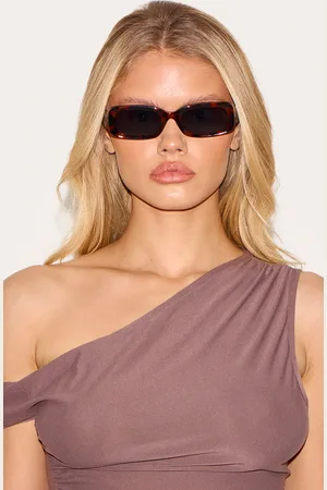PRETTYLITTLETHING Rectangular Slim Frame Sunglasses