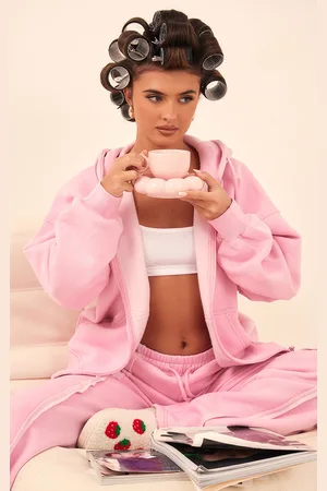 PRETTYLITTLETHING Oversized Zip Through Seam Detail Hoodie